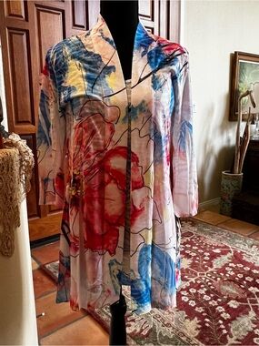 Impulse California Art Deco Lightweight Open Front duster Matching Tank Small